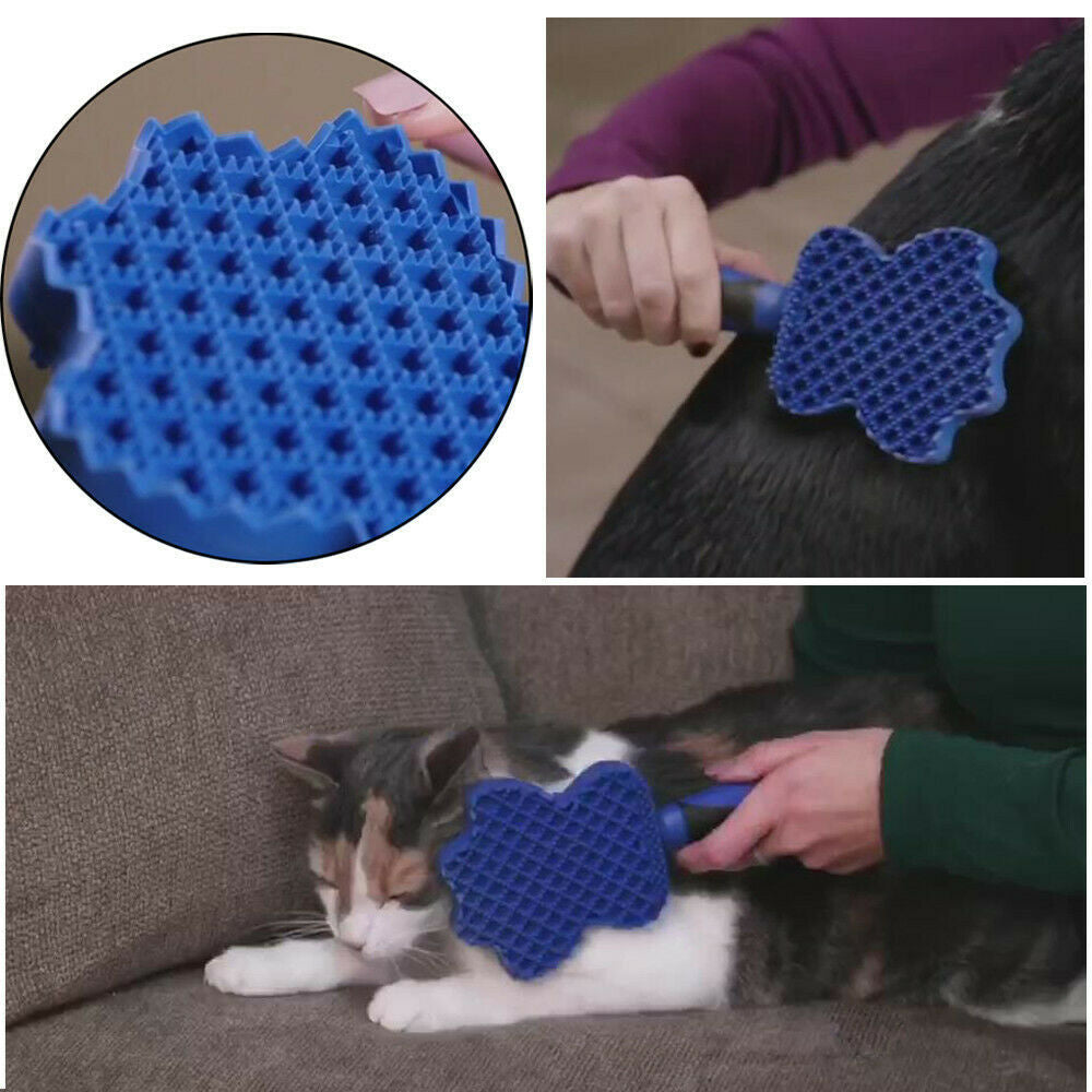 MYLOVELYPET Flexible Silicone Grooming Brush – Dog Hair Cleanup – supplier product photo 3