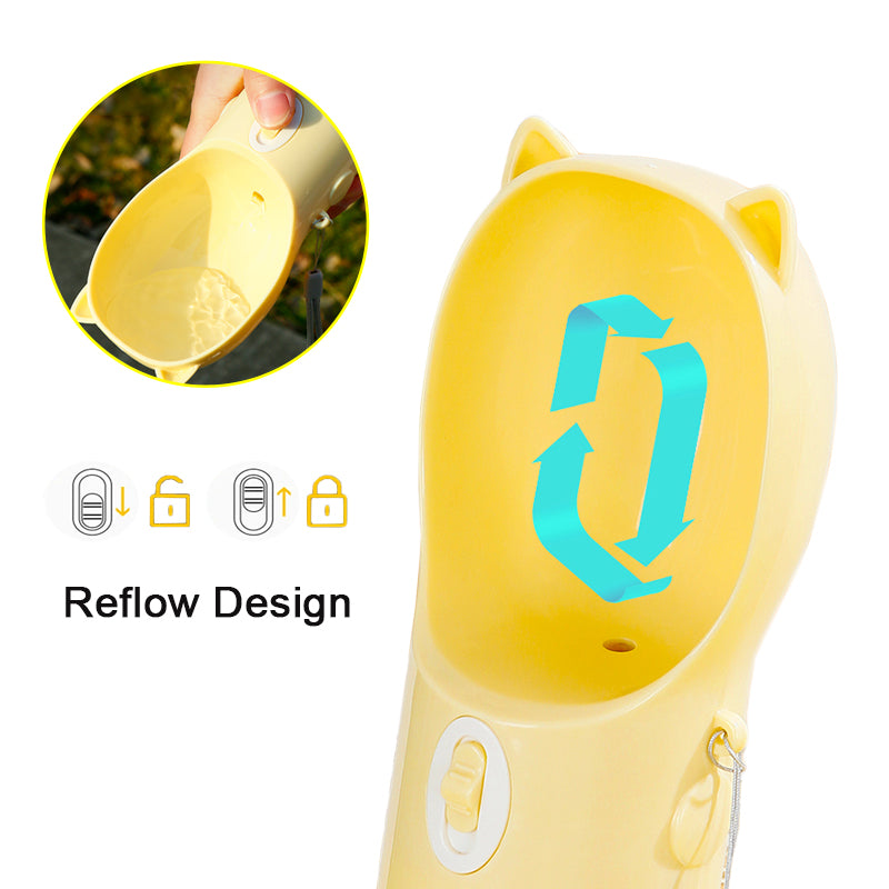 Dog travel water bottle color options