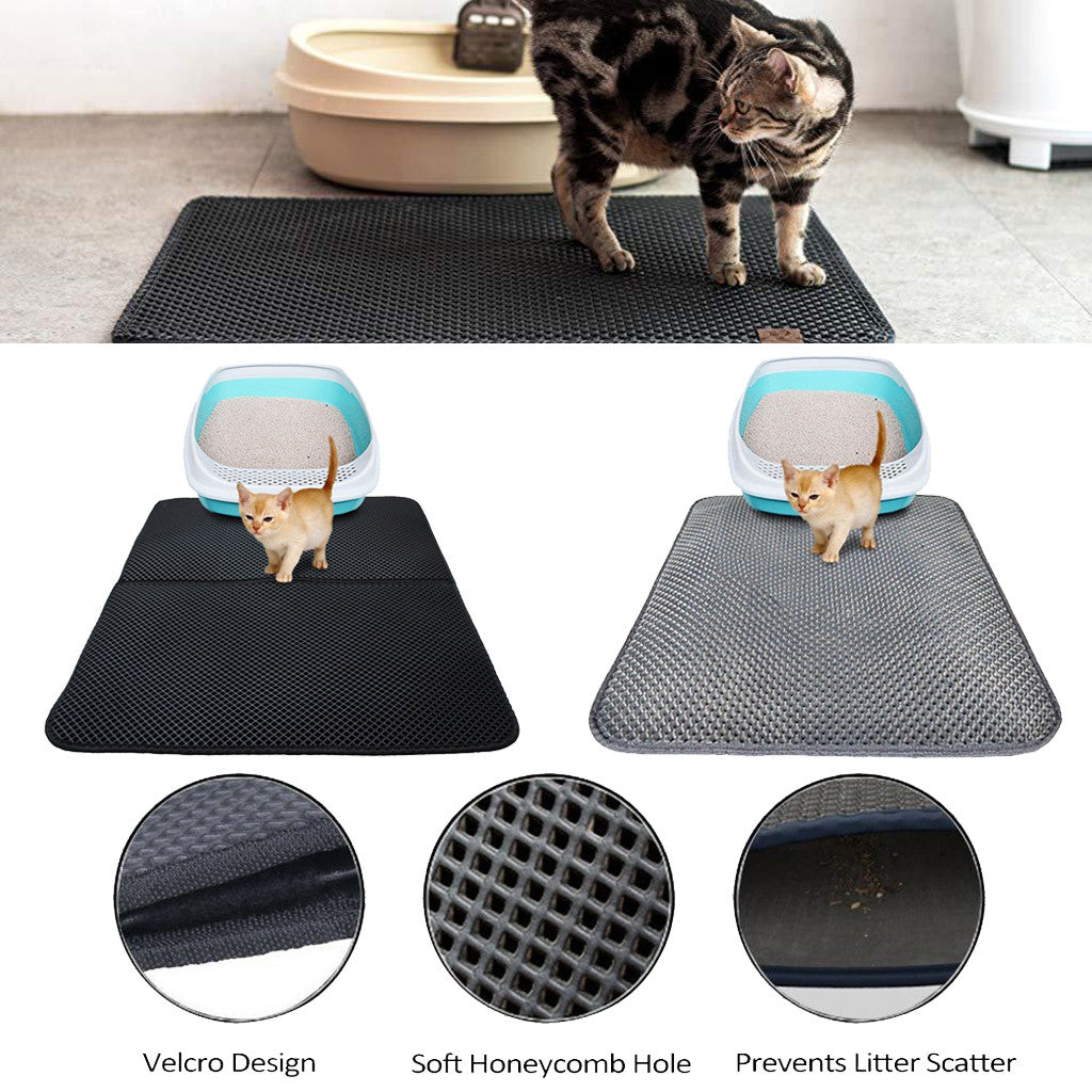 MYLOVELYPET Double-Layer Cat Litter Trapping Mat – Less Floor Mess – supplier product photo 4