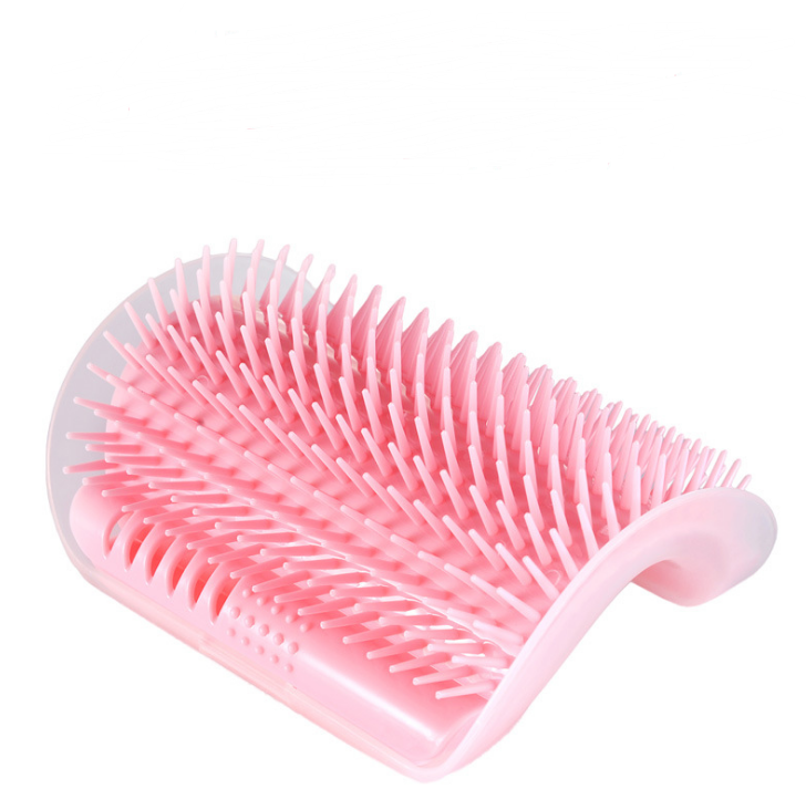 Cat self-grooming wall corner brush