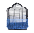 Bird cage seed-catching mesh guard