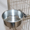 Stainless steel pet bird feeding and drinking cup