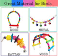 MYLOVELYPET set of seven wooden bird and parrot toys